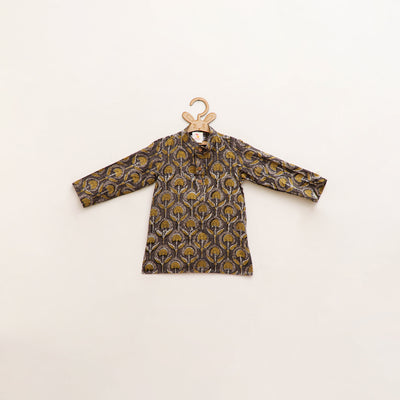 Kids Pure Cotton Kurta in Bagru Block Prints (2-3 Years) 79