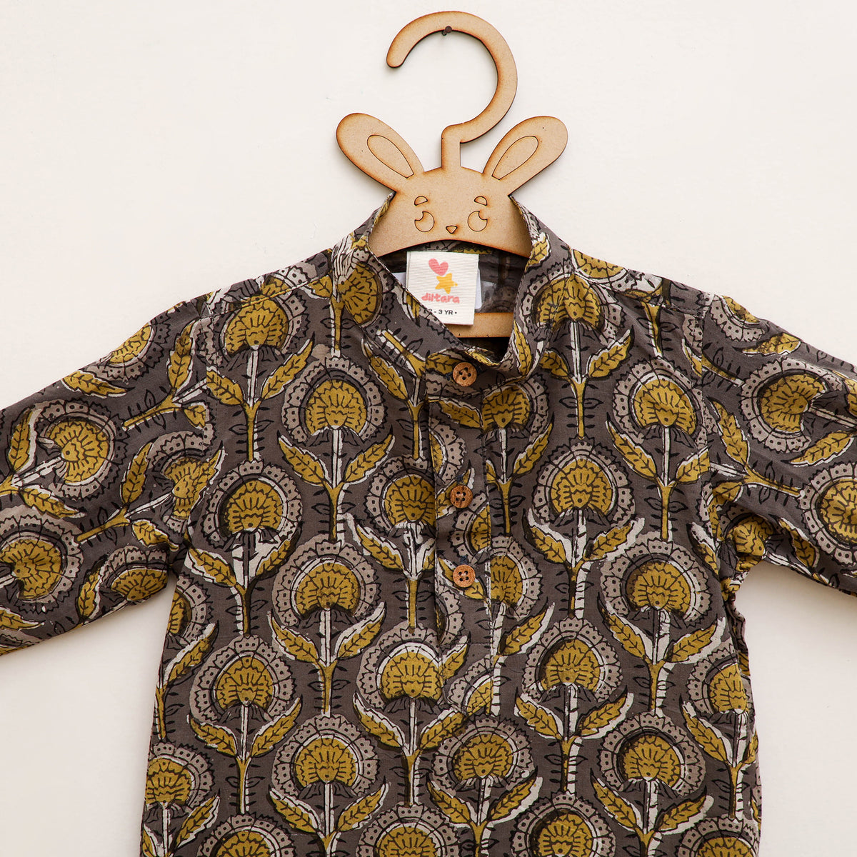 Kids Pure Cotton Kurta in Bagru Block Prints (2-3 Years) 79