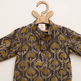 Kids Pure Cotton Kurta in Bagru Block Prints (2-3 Years) 79