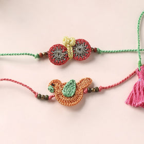Handmade Crochet Rakhi by Samoolam (set of 2)
