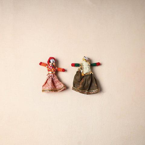 Multicolor - Rajasthani Puppet Couple Handmade Magnet (Set of 2) 12