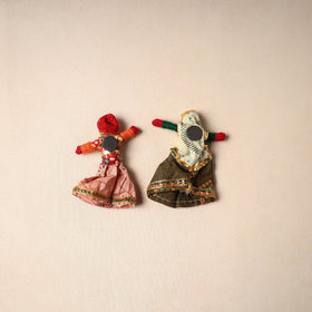 Multicolor - Rajasthani Puppet Couple Handmade Magnet (Set of 2) 12