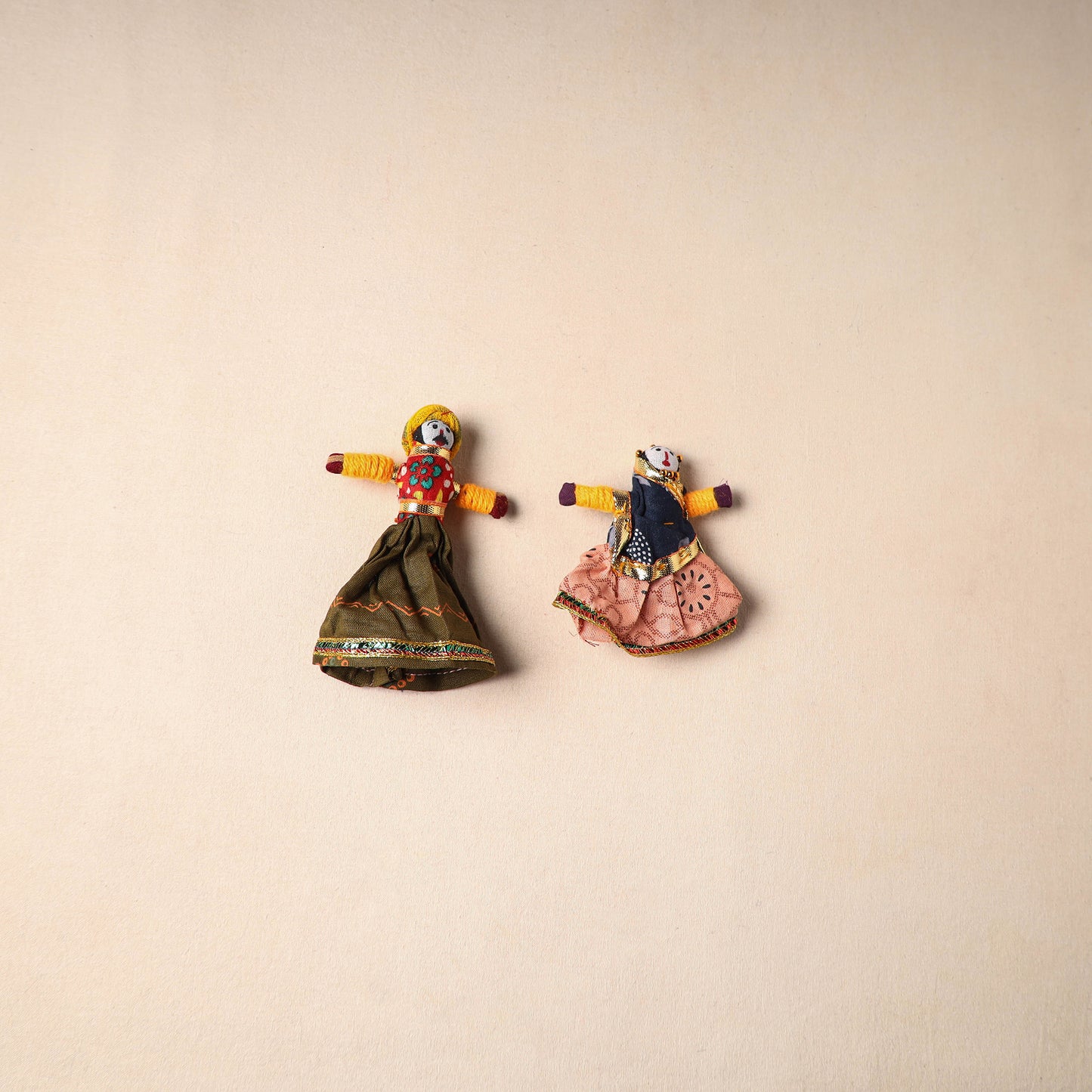 Multicolor - Rajasthani Puppet Couple Handmade Magnet (Set of 2) 13