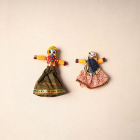 Multicolor - Rajasthani Puppet Couple Handmade Magnet (Set of 2) 13