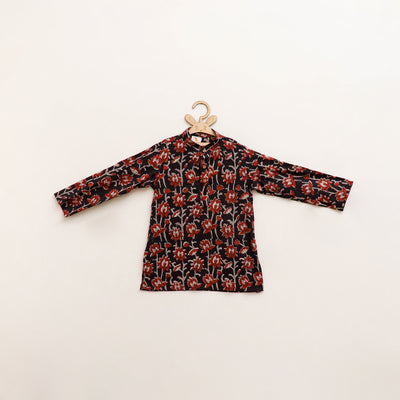 Kids Pure Cotton  Kurta in Bagru Block Prints (3-4 Years) 84
