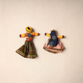 Multicolor - Rajasthani Puppet Couple Handmade Magnet (Set of 2) 13