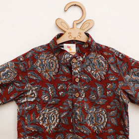 Kids Pure Cotton  Kurta in Bagru Block Prints (3-4 Years) 85