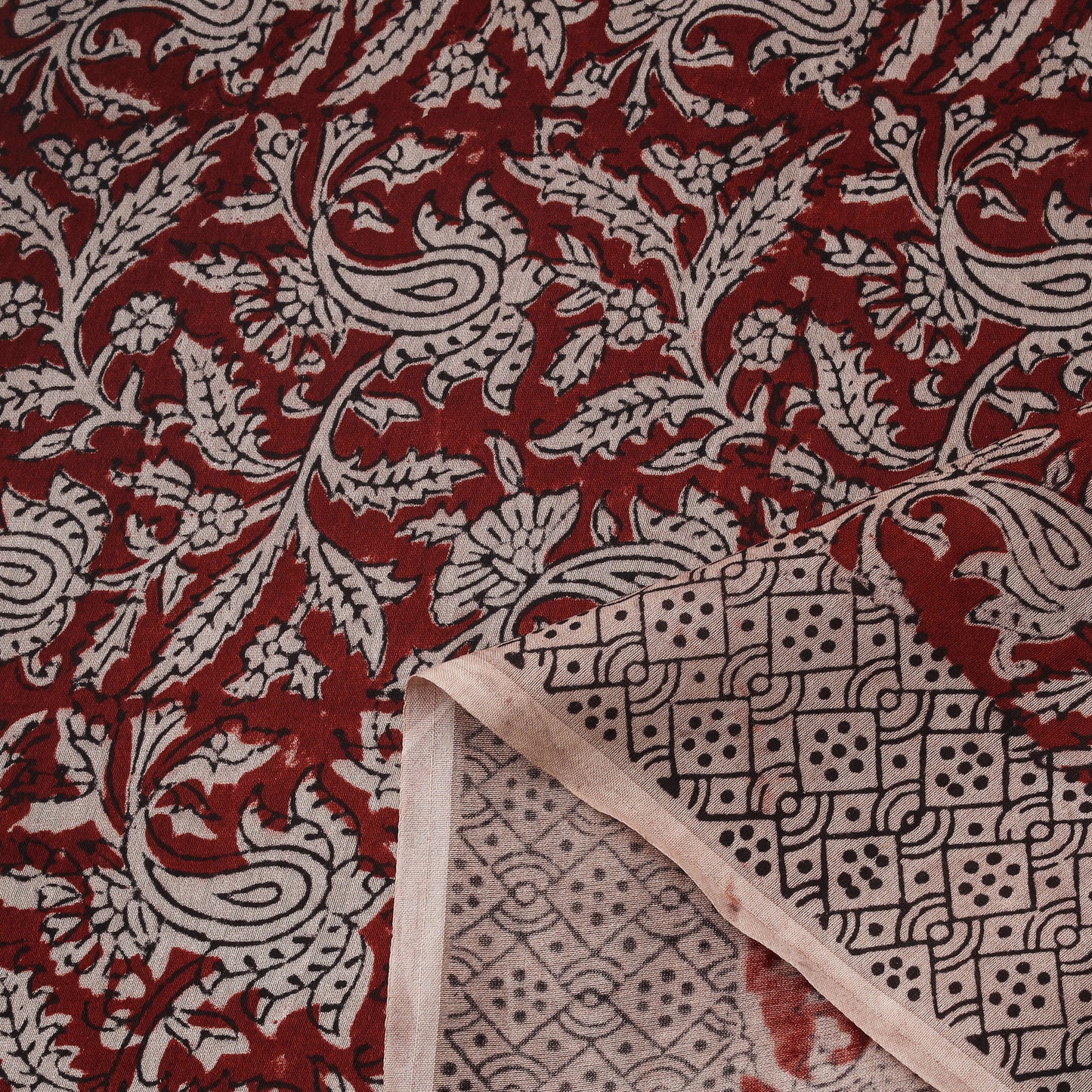 Bagh Hand Block Print Chanderi Silk Natural Dyed Handloom Fabric 02