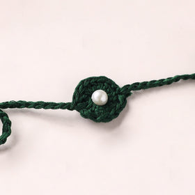 Flower - Handmade Crochet Pearl Work Rakhi 14