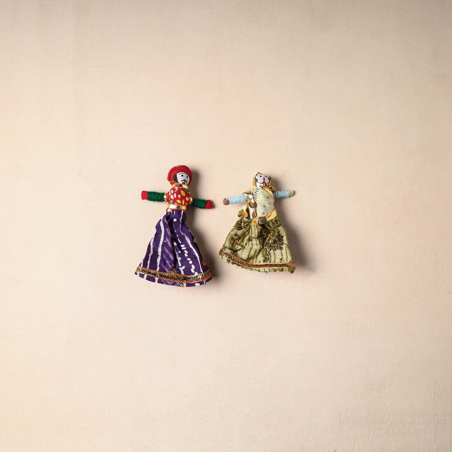 Multicolor - Rajasthani Puppet Couple Handmade Magnet (Set of 2) 15