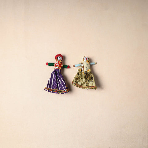 Multicolor - Rajasthani Puppet Couple Handmade Magnet (Set of 2) 15
