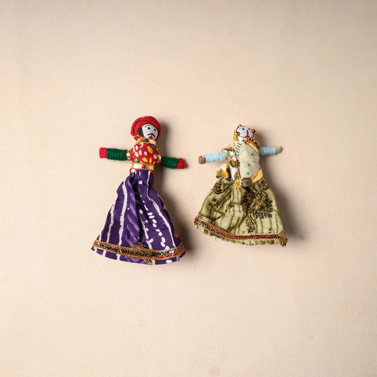 Multicolor - Rajasthani Puppet Couple Handmade Magnet (Set of 2) 15