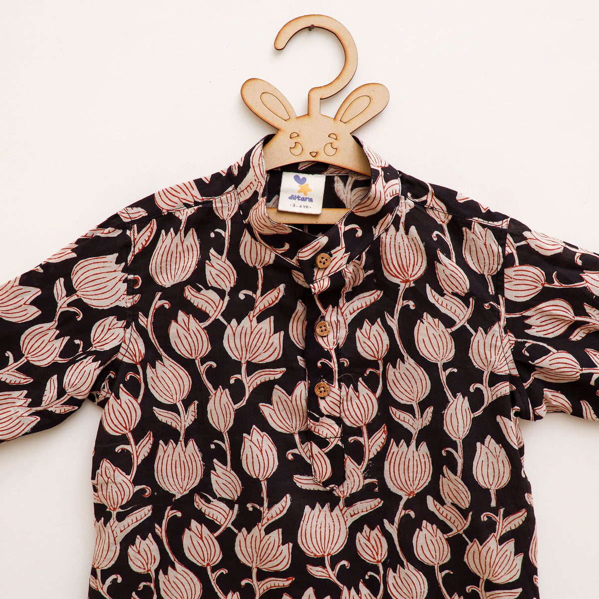Kids Pure Cotton  Kurta in Bagru Block Prints (3-4 Years) 87