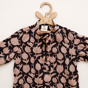 Kids Pure Cotton  Kurta in Bagru Block Prints (3-4 Years) 87