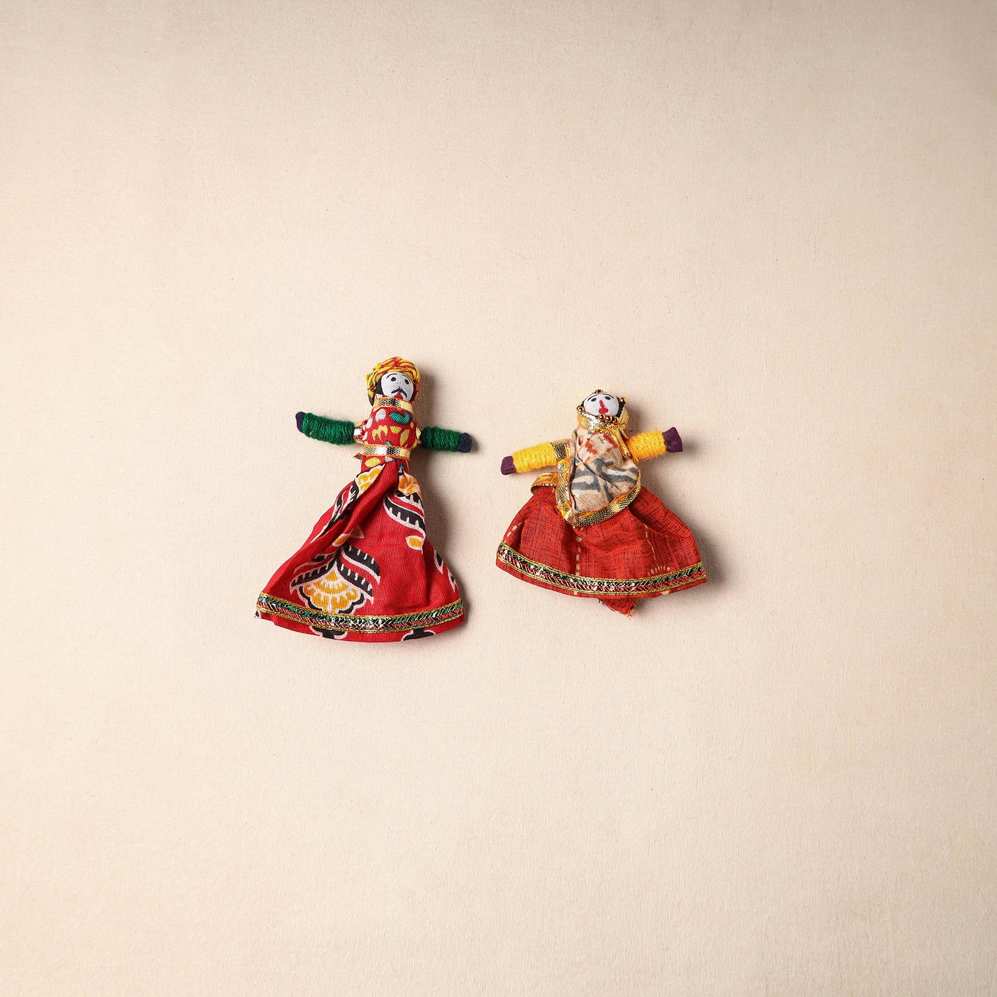 Multicolor - Rajasthani Puppet Couple Handmade Magnet (Set of 2) 16