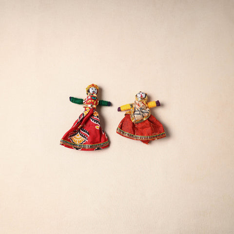Multicolor - Rajasthani Puppet Couple Handmade Magnet (Set of 2) 16