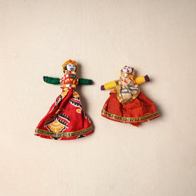 Multicolor - Rajasthani Puppet Couple Handmade Magnet (Set of 2) 16