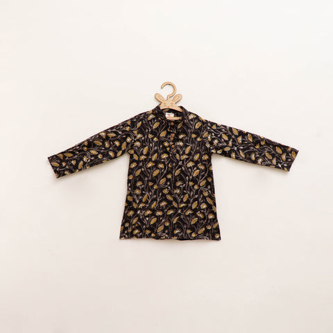 Kids Pure Cotton  Kurta in Bagru Block Prints (3-4 Years) 89
