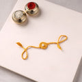 Flower - Handmade Crochet Pearl Work Rakhi 25