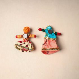 Multicolor - Rajasthani Puppet Couple Handmade Magnet (Set of 2) 17