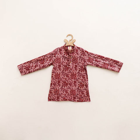 Kids Pure Cotton  Kurta in Bagru Block Prints (3-4 Years) 91