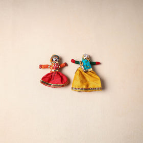 Multicolor - Rajasthani Puppet Couple Handmade Magnet (Set of 2) 18