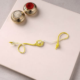 Handmade Crochet Pearl Work Rakhi 20