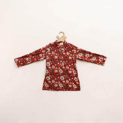 Kids Pure Cotton  Kurta in Bagru Block Prints (3-4 Years) 92