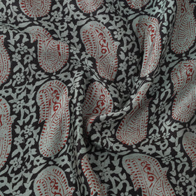 Green - Bagh Hand Block Print Chanderi Silk Natural Dyed Handloom Fabric 04