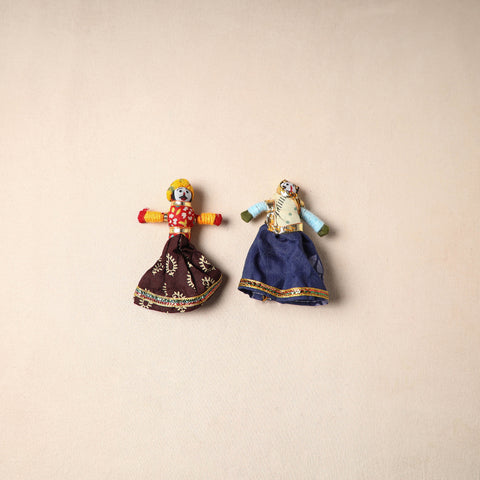 Multicolor - Rajasthani Puppet Couple Handmade Magnet (Set of 2) 19