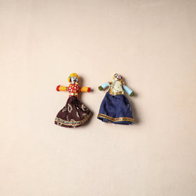 Multicolor - Rajasthani Puppet Couple Handmade Magnet (Set of 2) 19
