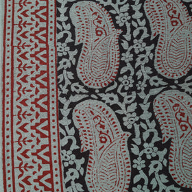 Green - Bagh Hand Block Print Chanderi Silk Natural Dyed Handloom Fabric 04