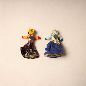 Multicolor - Rajasthani Puppet Couple Handmade Magnet (Set of 2) 19