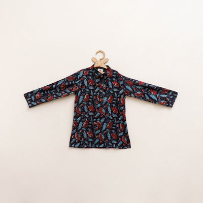 Kids Pure Cotton  Kurta in Bagru Block Prints (3-4 Years) 93