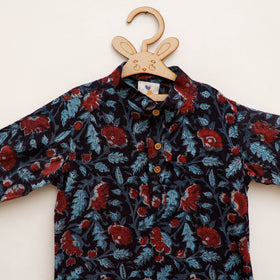 Kids Pure Cotton  Kurta in Bagru Block Prints (3-4 Years) 93