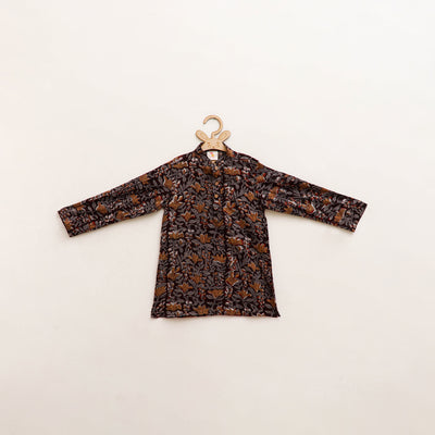 Kids Pure Cotton  Kurta in Bagru Block Prints (3-4 Years) 94