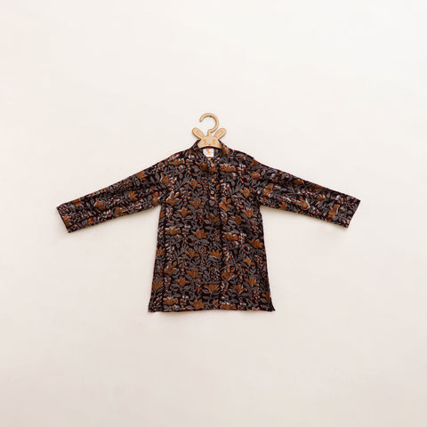 Kids Pure Cotton  Kurta in Bagru Block Prints (3-4 Years) 94