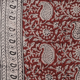 Red - Bagh Hand Block Print Chanderi Silk Natural Dyed Handloom Fabric 05