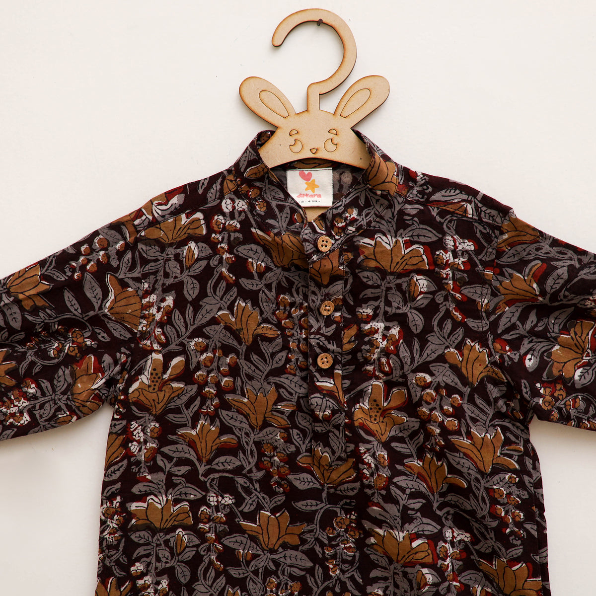 Kids Pure Cotton  Kurta in Bagru Block Prints (3-4 Years) 94