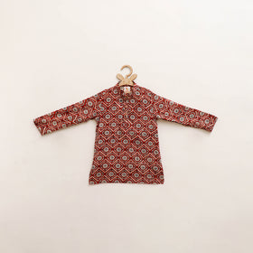 Kids Pure Cotton  Kurta in Bagru Block Prints (3-4 Years) 95