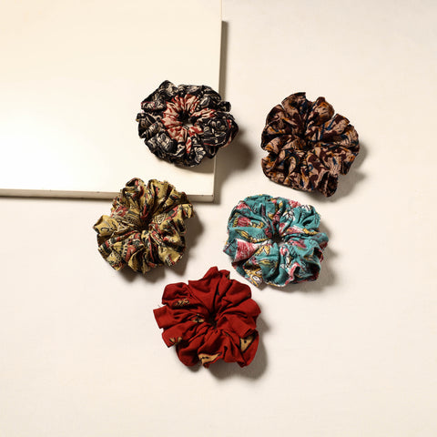 Multicolor - handmade rubber band/scrunchies (set of 5) 41