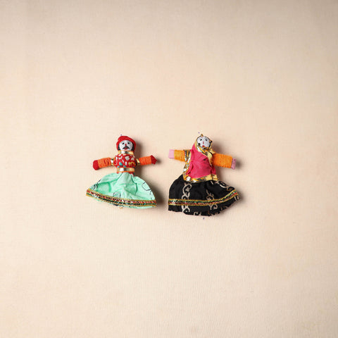 Multicolor - Rajasthani Puppet Couple Handmade Magnet (Set of 2) 22