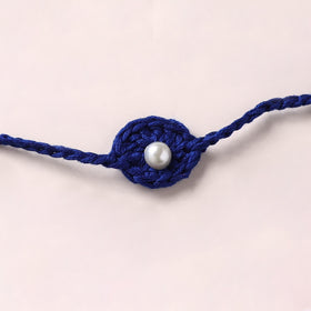 Flower - Handmade Crochet Pearl Work Rakhi 13