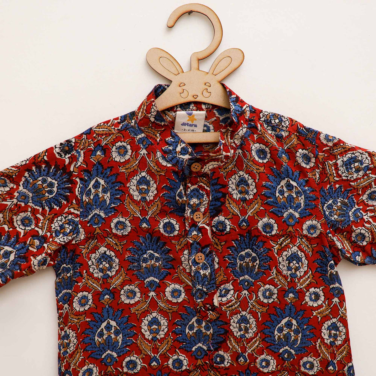 Kids Pure Cotton  Kurta in Bagru Block Prints (3-4 Years) 97