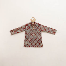 Kids Pure Cotton  Kurta in Bagru Block Prints (3-4 Years) 98