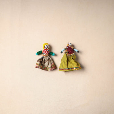 Multicolor - Rajasthani Puppet Couple Handmade Magnet (Set of 2) 24