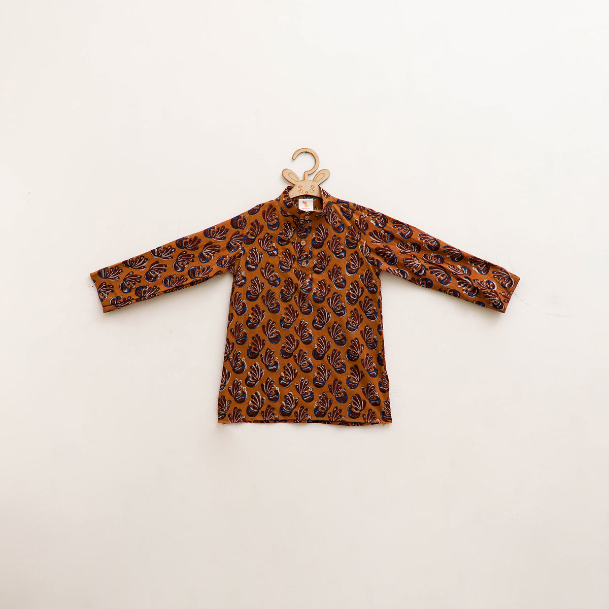 Kids Pure Cotton  Kurta in Bagru Block Prints (3-4 Years) 99