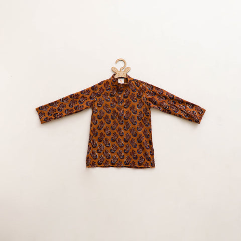 Kids Pure Cotton  Kurta in Bagru Block Prints (3-4 Years) 99