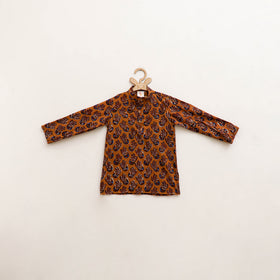 Kids Pure Cotton  Kurta in Bagru Block Prints (3-4 Years) 99
