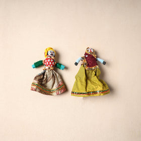 Multicolor - Rajasthani Puppet Couple Handmade Magnet (Set of 2) 24
